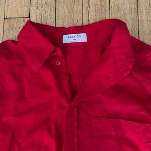 Babaton aritzia red button up